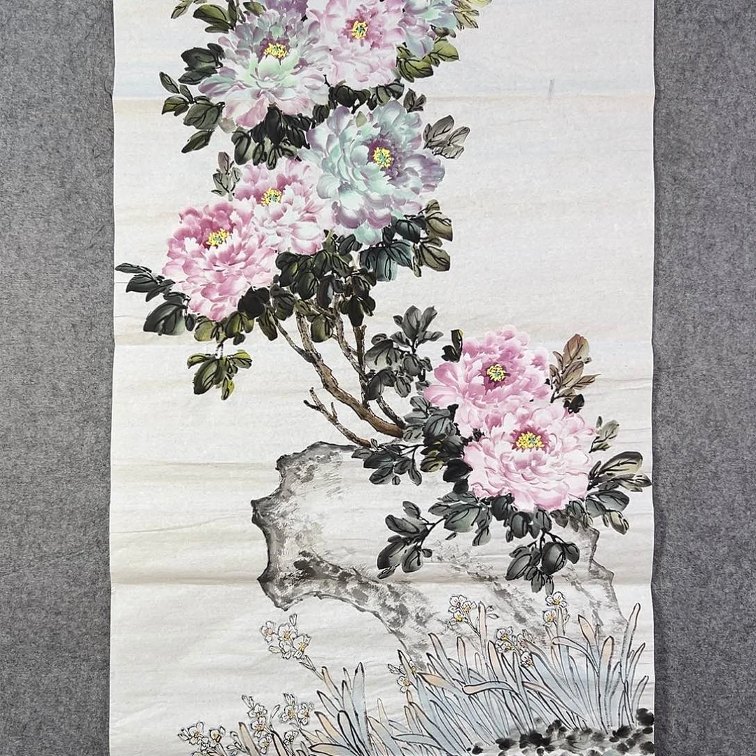 国画852 花鸟在此处飞翔也不太方便