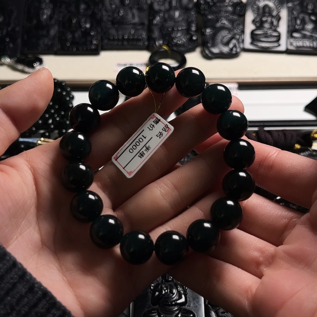 翡翠未镶嵌手链天然缅料A货卡12手串A413