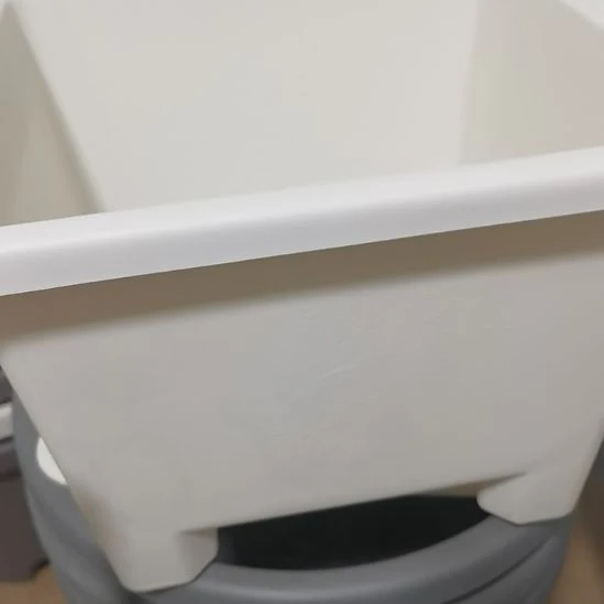 正品球根方米白色三个盆26口径