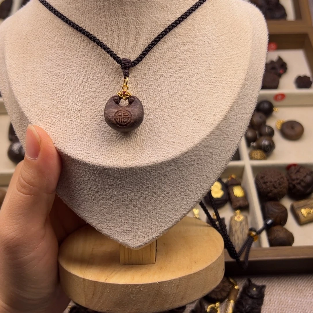 银S925小胖福随行脖挂配饰