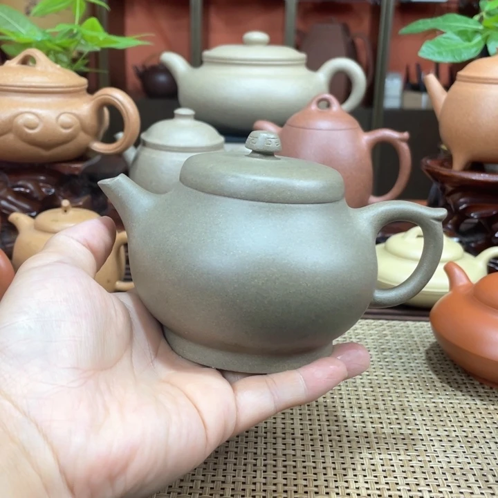 茶壶紫砂青段半手工制作