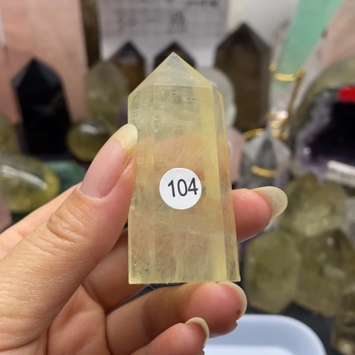 水晶珠宝半成品未镶嵌104莹石柱子