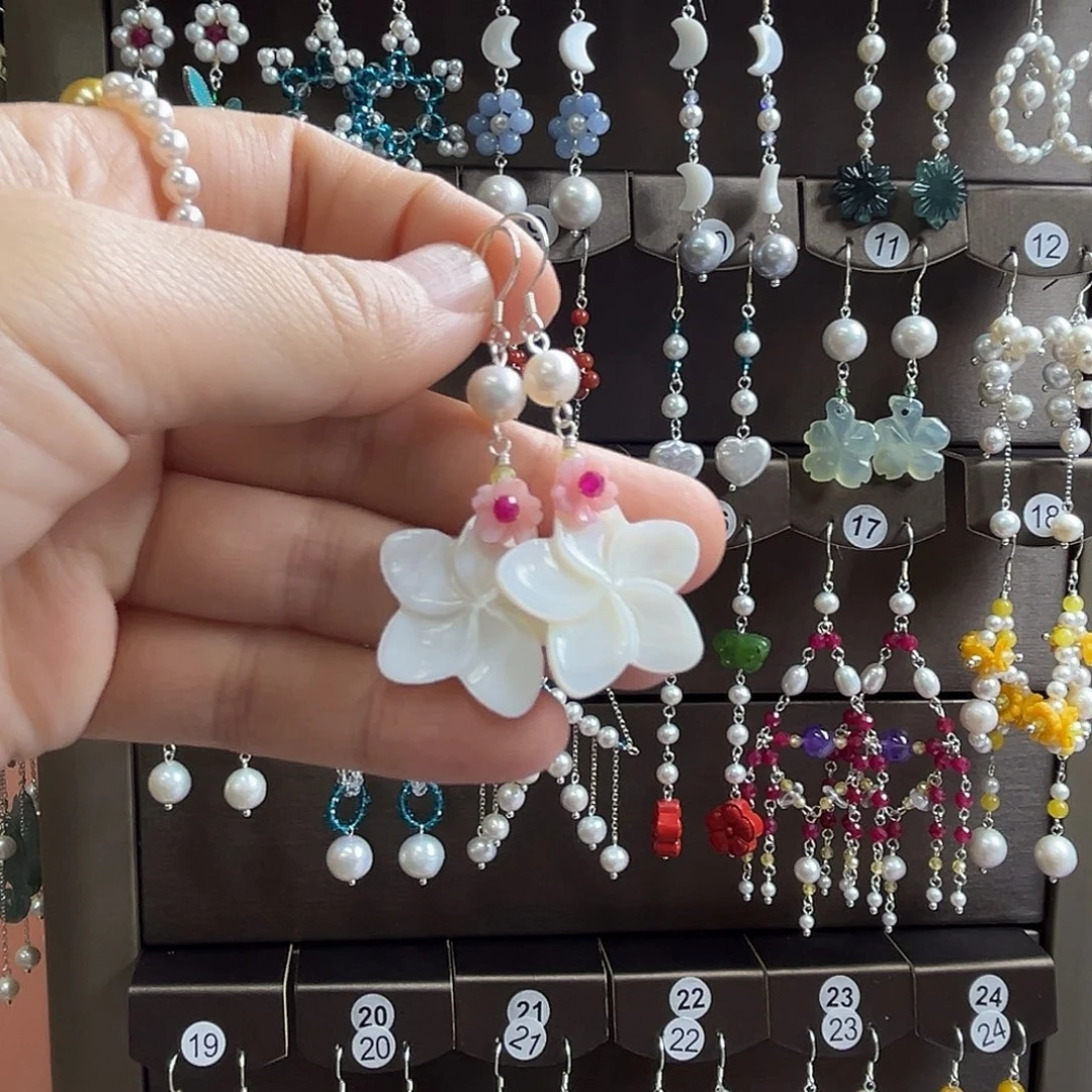 925银博雅手作S925纯银耳饰