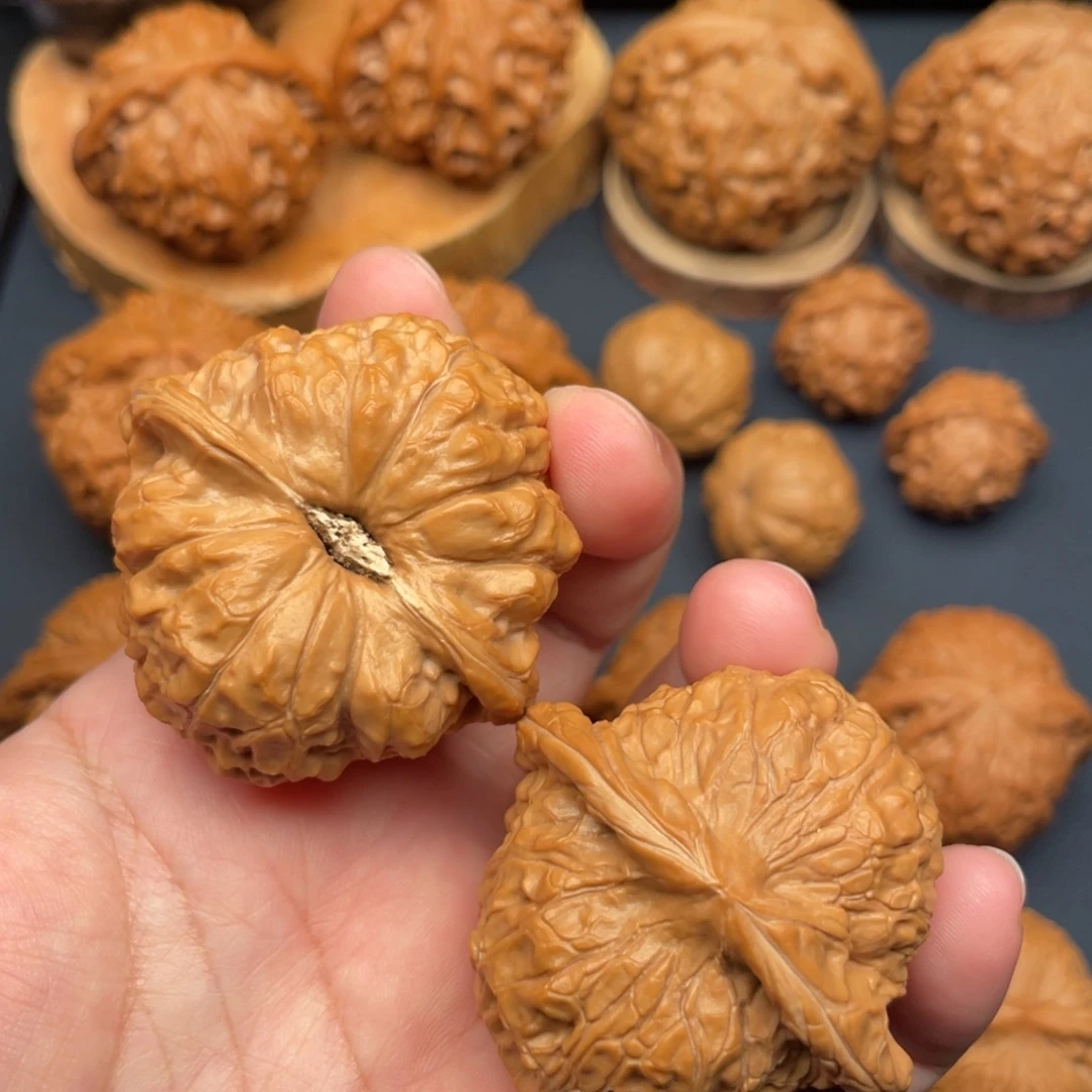 把件文玩核桃全品无修47满肉南瓜墩