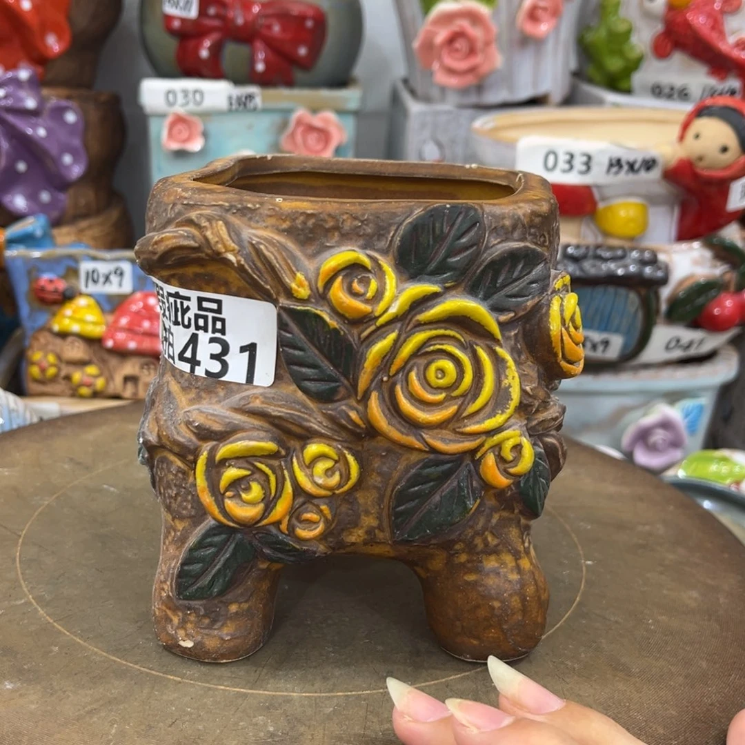 粗陶多肉花盆花盆瑕疵431