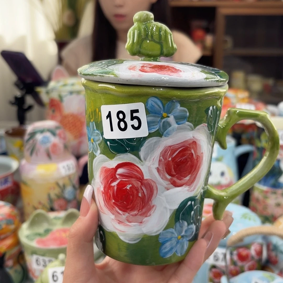 瓷片景德镇手绘高温釉下彩陶瓷茶具