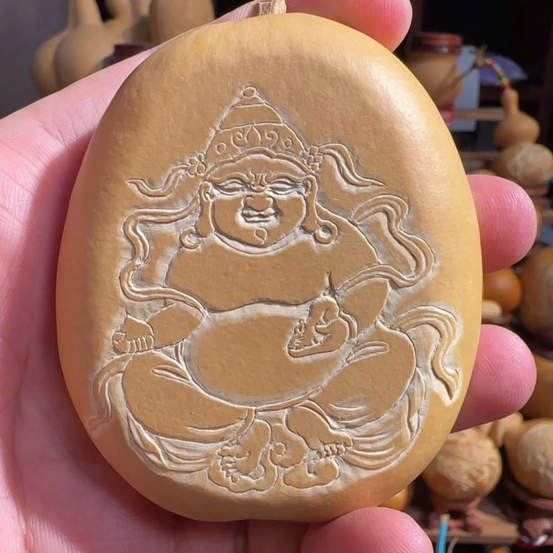 有机玻璃黄财神雕刻