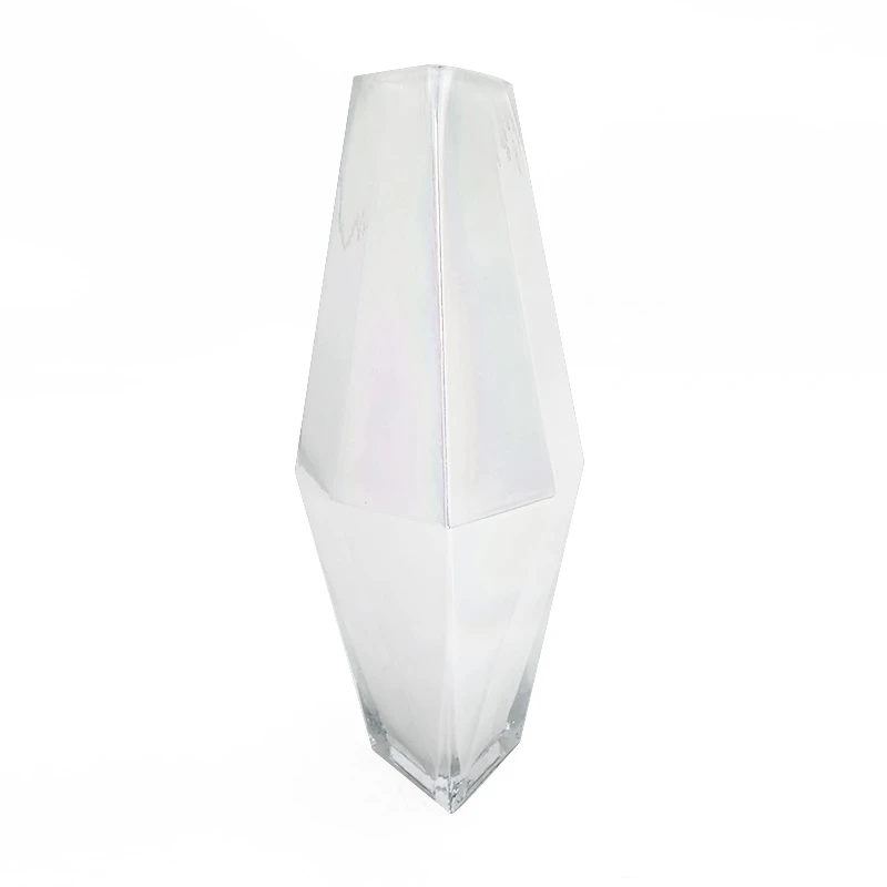 【A544】摩瑟家居【白色炫彩钻石】HC宝石花瓶摆件玻璃花盆RS89