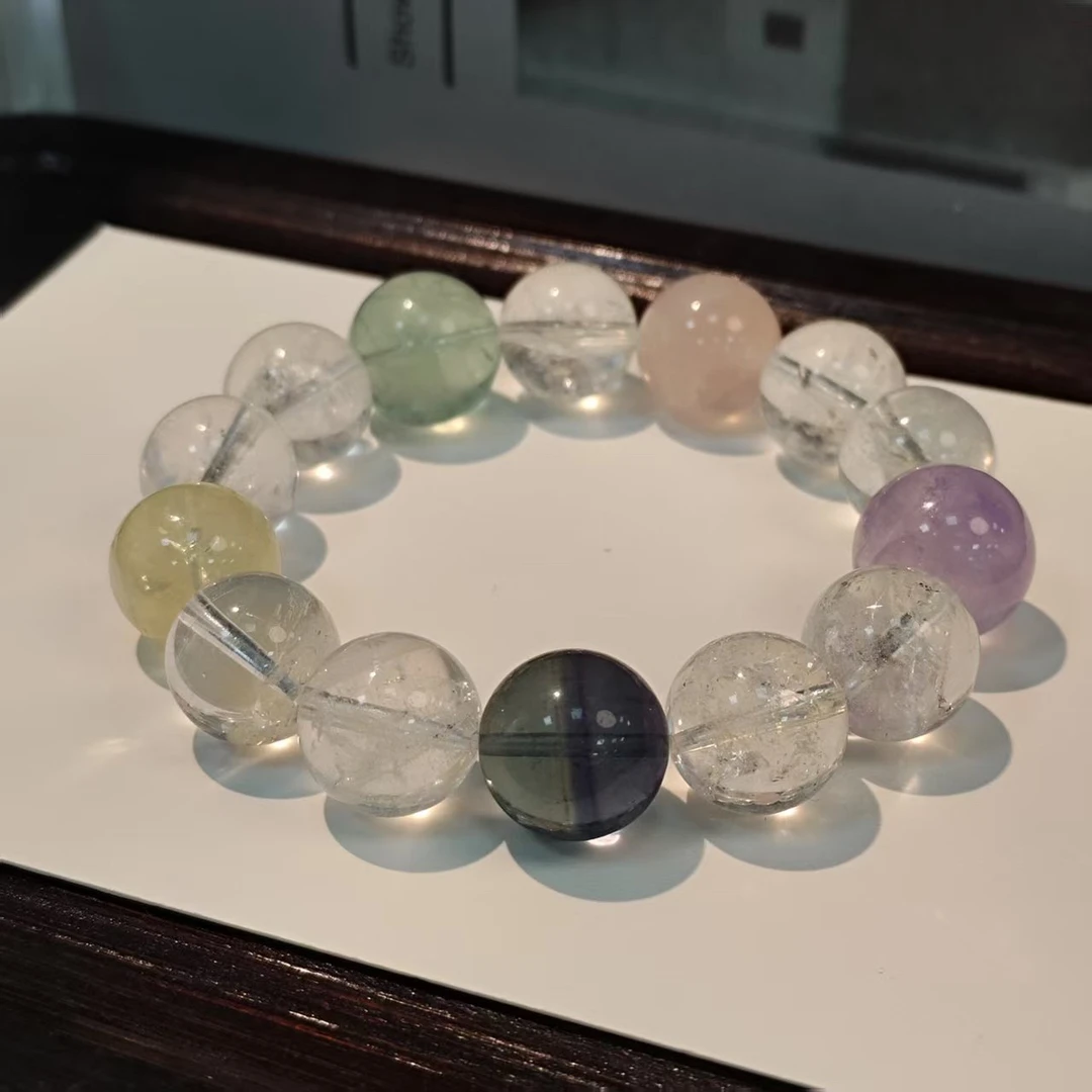 【书记甄选】原创五行水晶单圈手链 多样性发一件  约14mm  7252DX