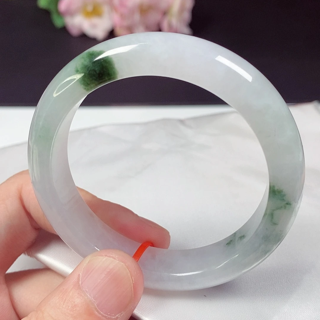 翡翠未镶嵌手镯54.5圈