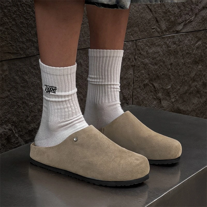 【香港DcSU&Shoes官方正品】勃肯鞋男款真皮软底软面大头穆勒鞋子女