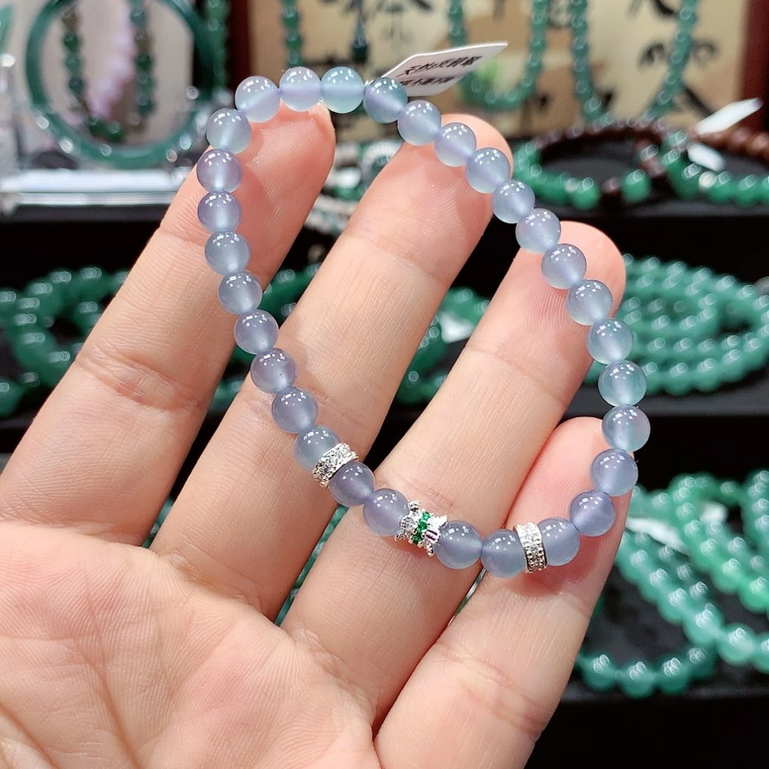 张***姐翡翠未镶嵌手链卡5.8