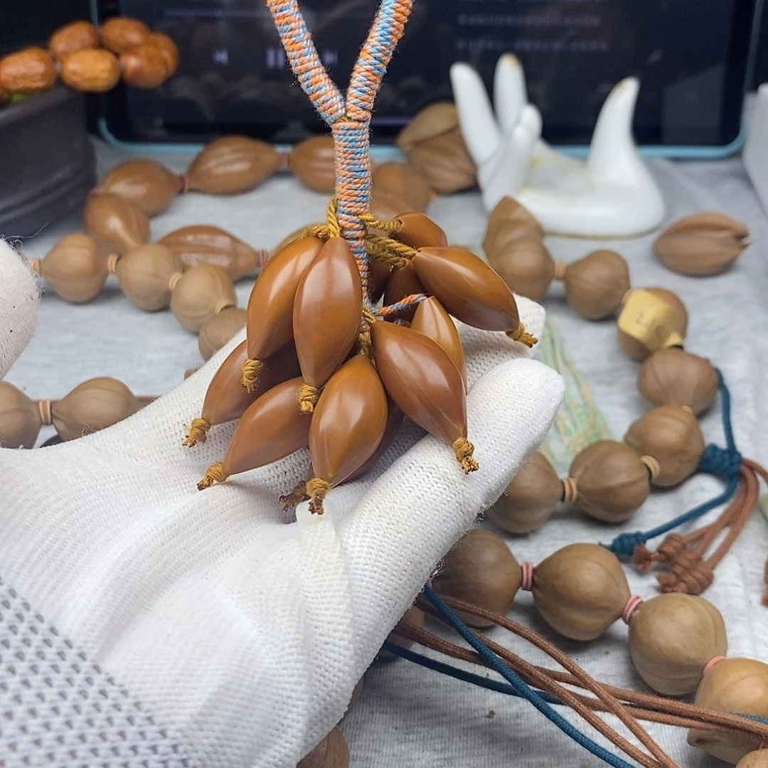 感***上橄榄核手串/手链1126柳叶16颗