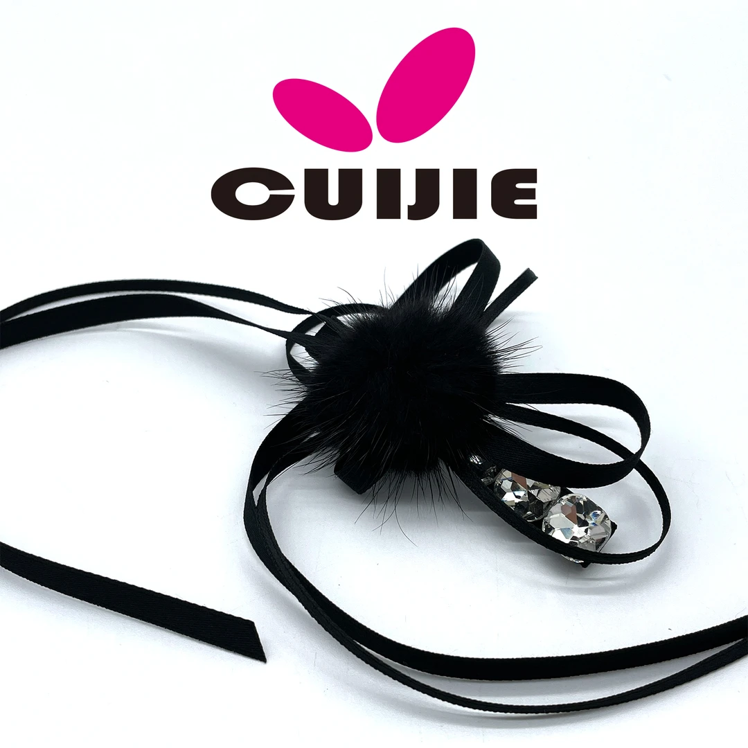 4177边夹    2025年新款布艺发饰头饰刘海夹侧边夹鸭嘴夹时尚黑色