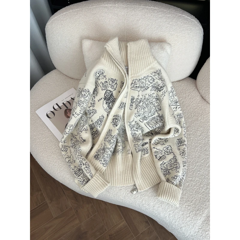 KAISIO秋冬新款高领半拉链毛针织衫百搭厚款保暖2412185