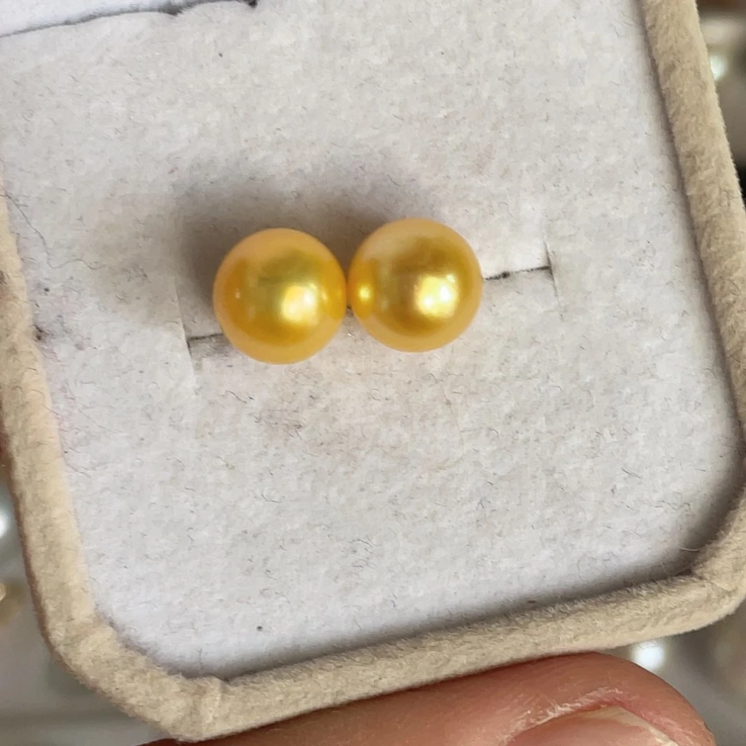 银S925镶嵌耳饰淡水珍珠