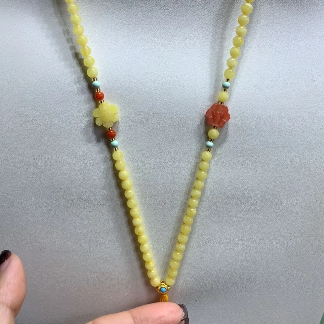 蜜蜡未镶嵌颈饰4.7mm