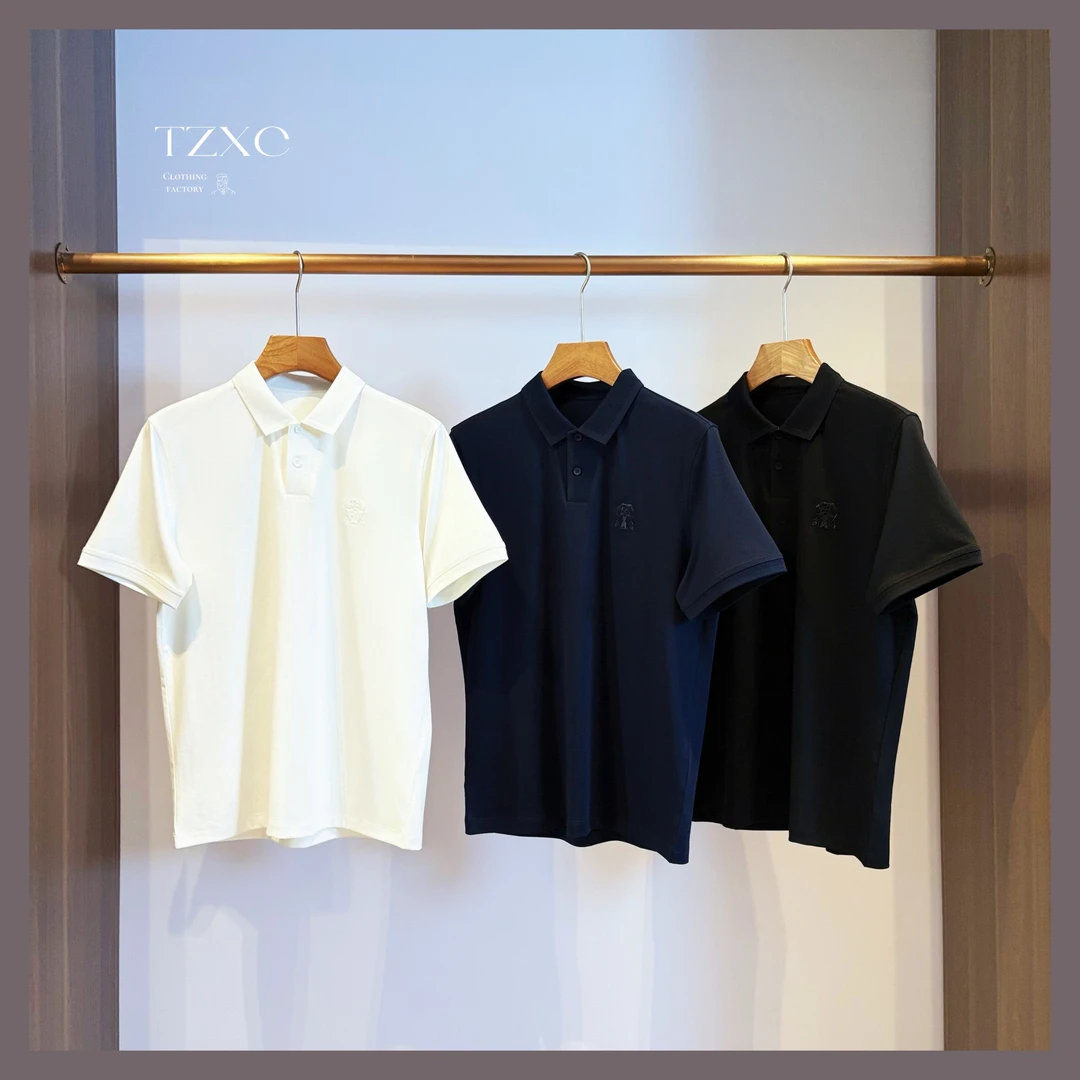 【63011-H】高奢男装 2025春夏新款老钱风格休闲时尚古巴领POLO衫