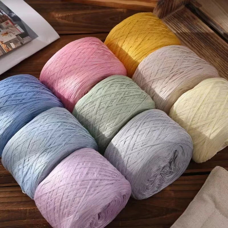 桑蚕丝莱赛尔竹纤维棉线编织柔软亲肤透气植物纤维棉线（一团2两）