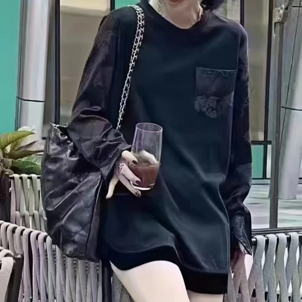 中式格调~新中式评价设计款拼接卫衣 S88022 DY