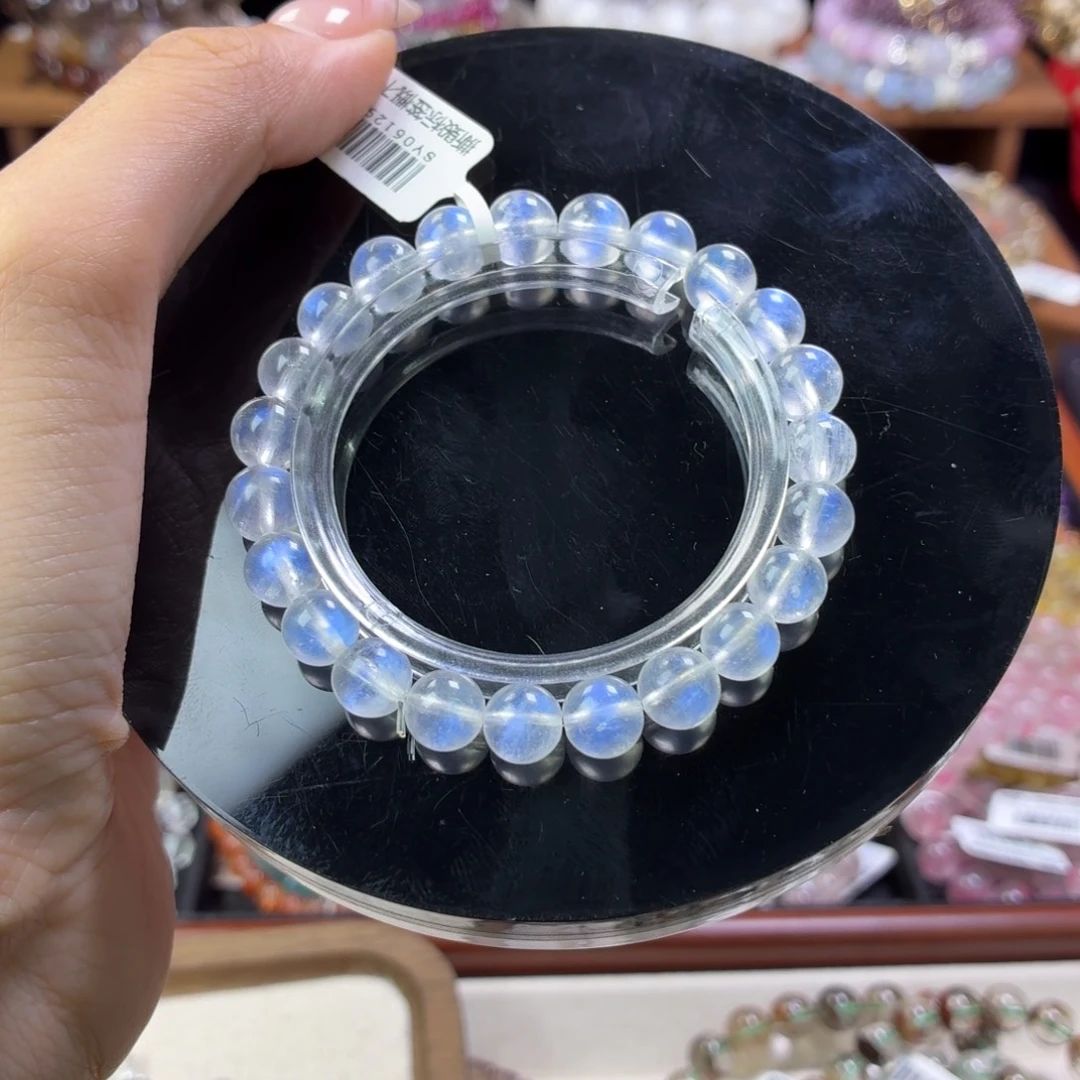 未镶嵌手串水晶蓝月光8mm