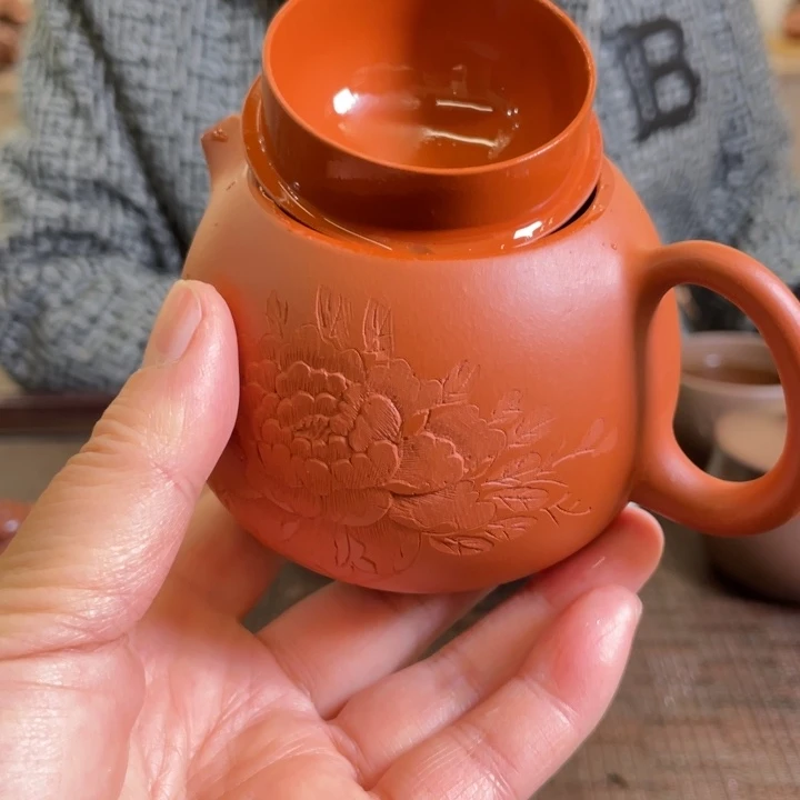 朱泥茶壶微瑕朱泥手工制作