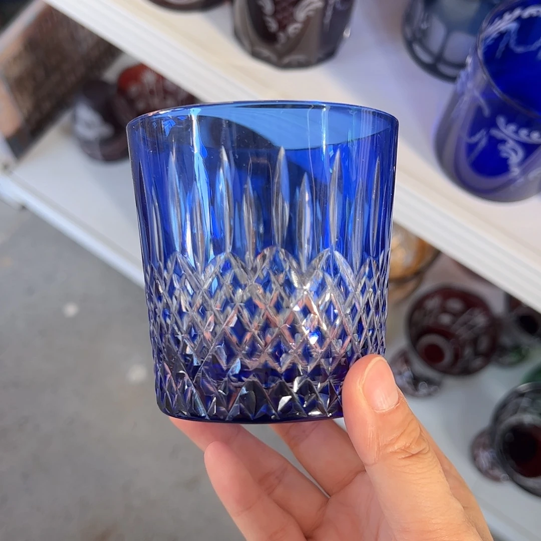 水晶玻璃高脚款微瑕一个