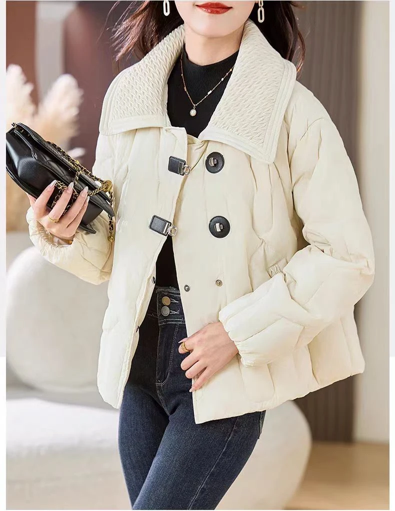 A167#小香风羽绒服女2025冬季新款高端时尚洋气短款加厚外套