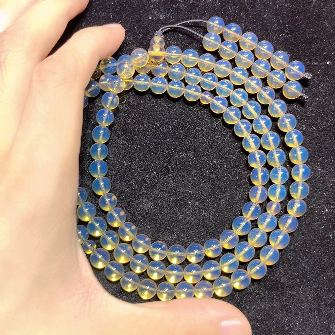 蓝珀未镶嵌珠宝奇石7mm108