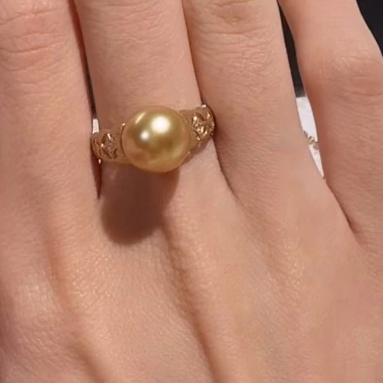 W0009 |【孤品专场】18K金 浓金金珠戒指