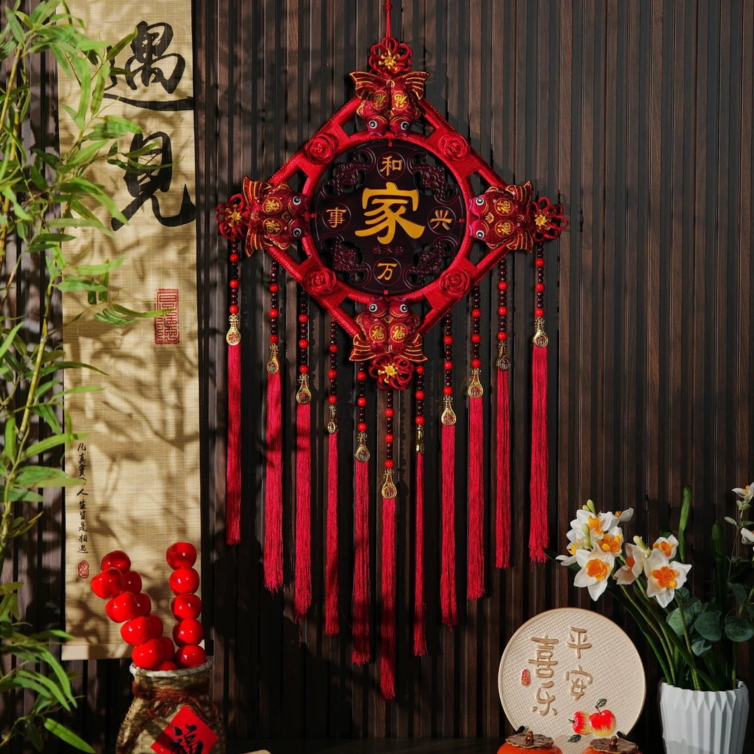 【安哥拉红】桃木中国结2025新款
