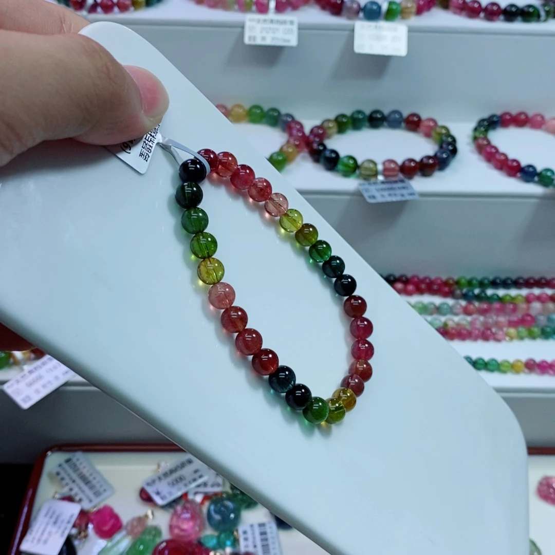 未镶嵌手链碧玺多样性发一条