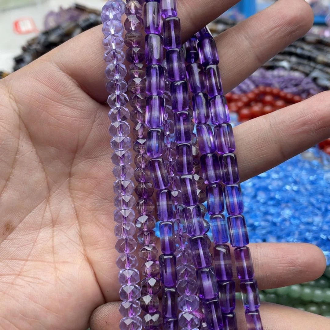玛瑙/玉髓珠宝半成品未镶嵌打包4条散珠