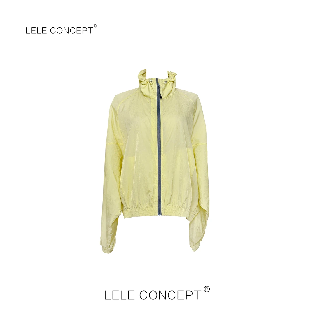 LELE CONCEPT丨都市洋气减龄立领夹克款防晒衣Y0619