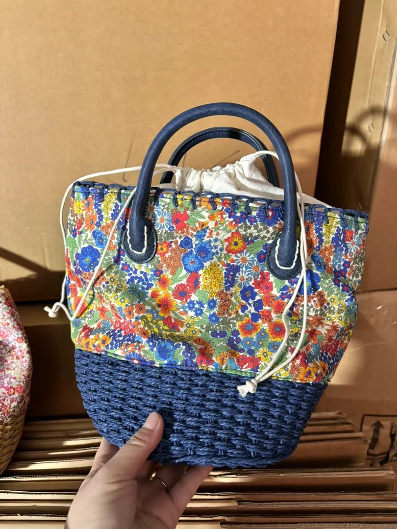 仓1 2025小众复古草编包海边度假沙滩单肩包女