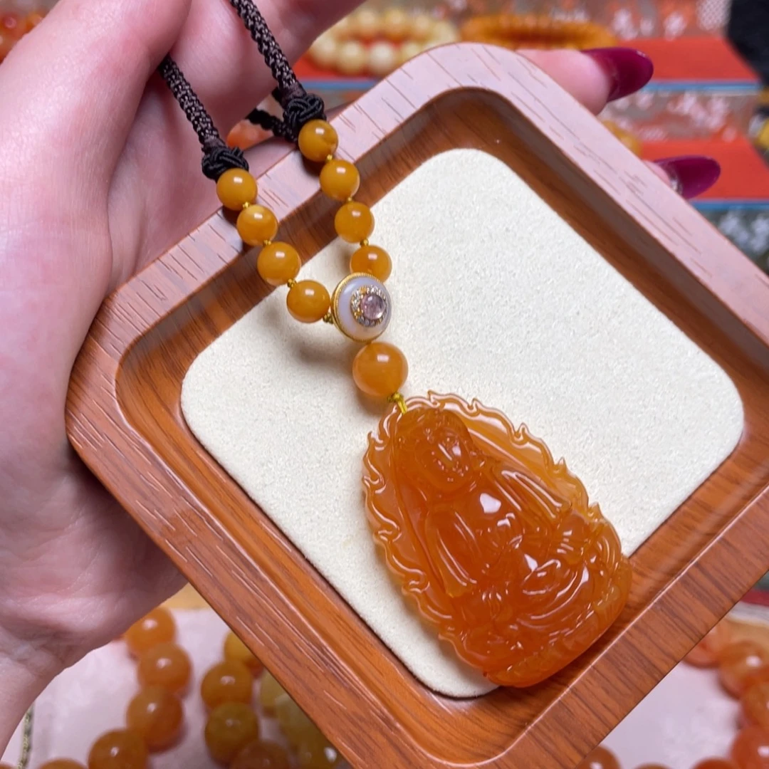 蜜蜡颈饰未镶嵌项链