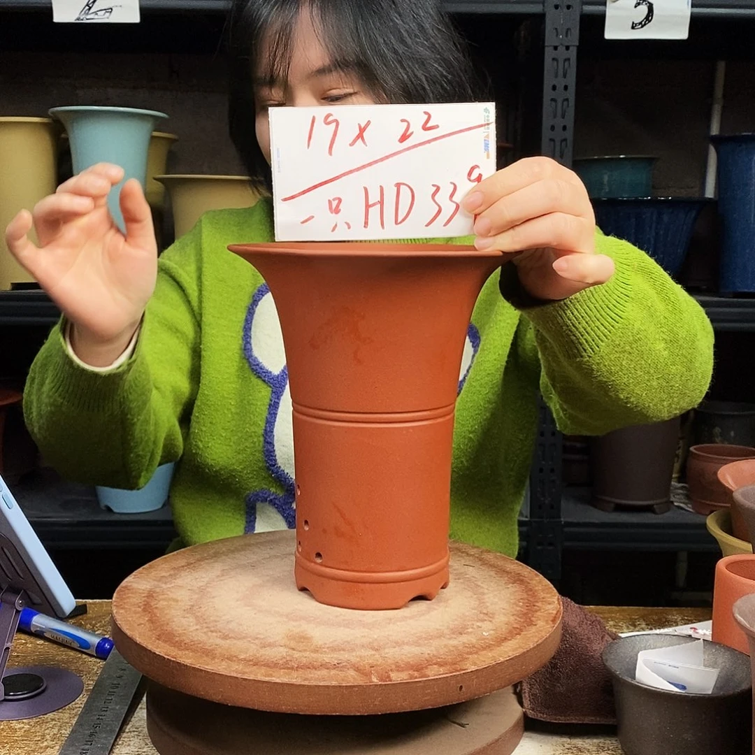 紫砂紫砂花盆一只HD339