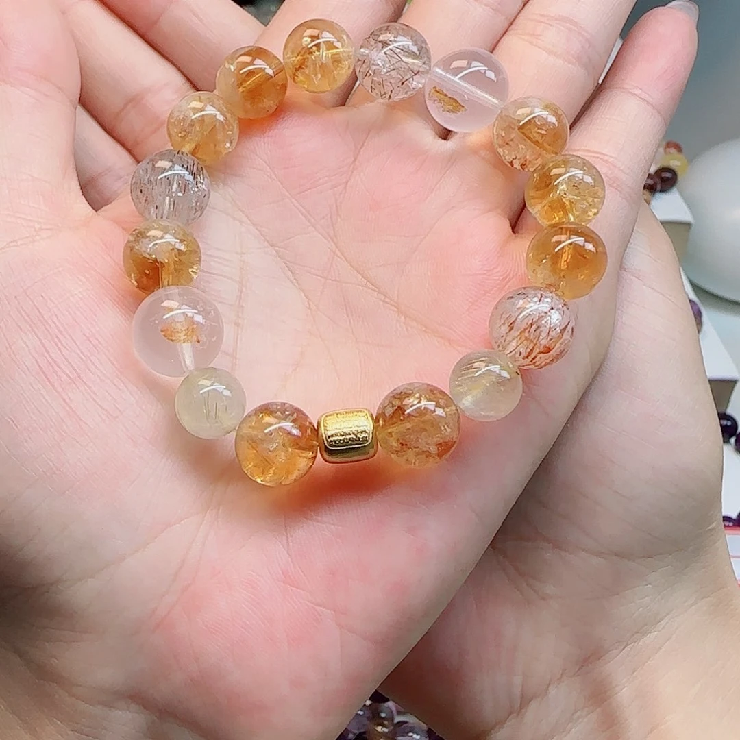 水晶手串未镶嵌百**了招米大金霸