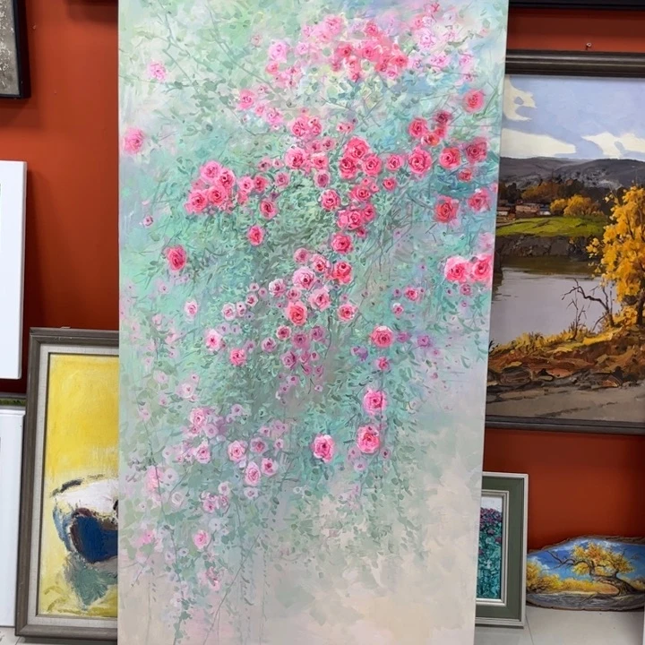 暖***饰手工手绘精品油画80+160厘米