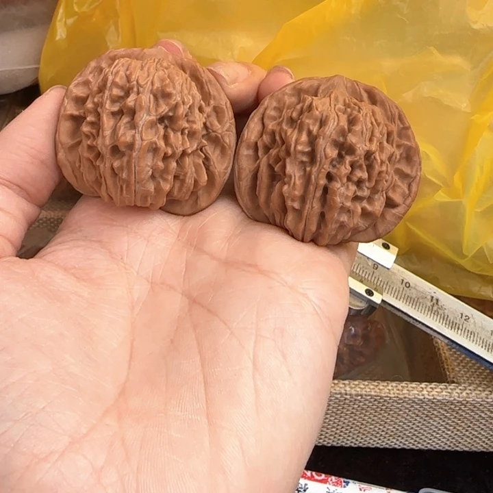 墨***王吊坠文玩核桃汉高楼普对43