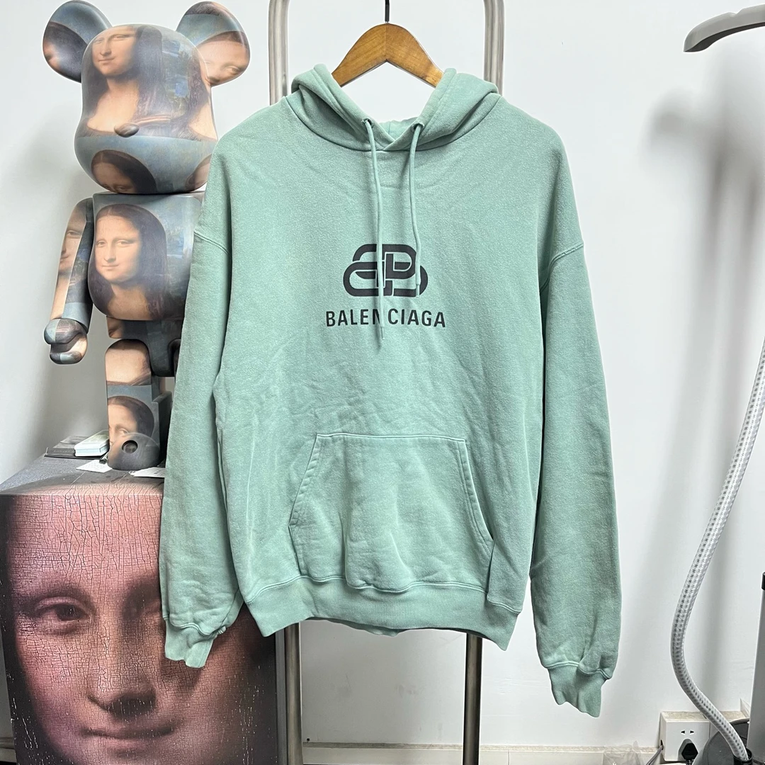99新 Balenciaga/巴黎世家 锁扣帽衫M1408 S码 衣长69 胸围54