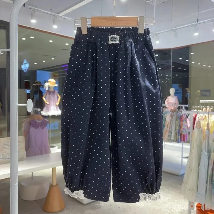 皇室童缘童裤专家2025秋季女童时尚波点裤可爱花苞裤17730354001