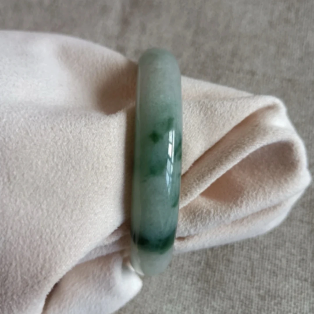 非金属莫桑石手镯 半山水【西瓜皮色】55圈口