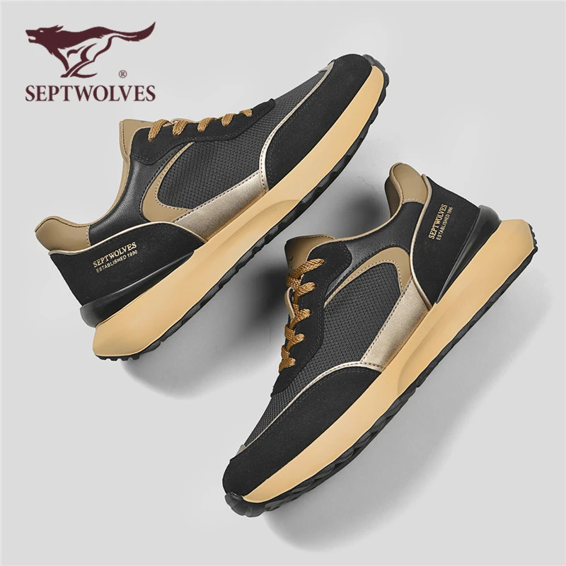 七匹狼正品男鞋秋季新款男士运动鞋网面透气休闲百搭轻便跑步潮鞋