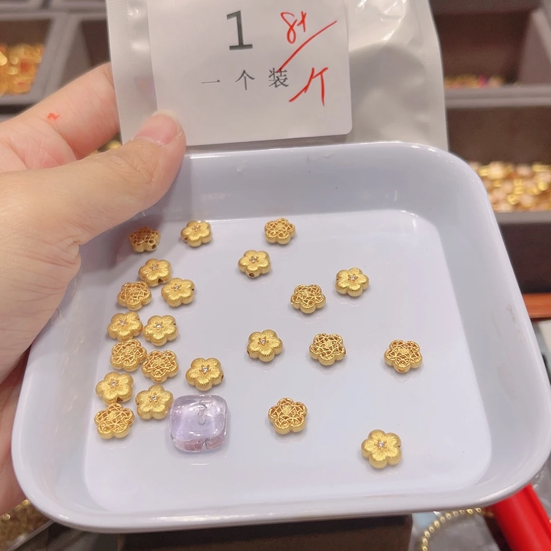 紫晶珠宝半成品银S925镀金镶嵌1