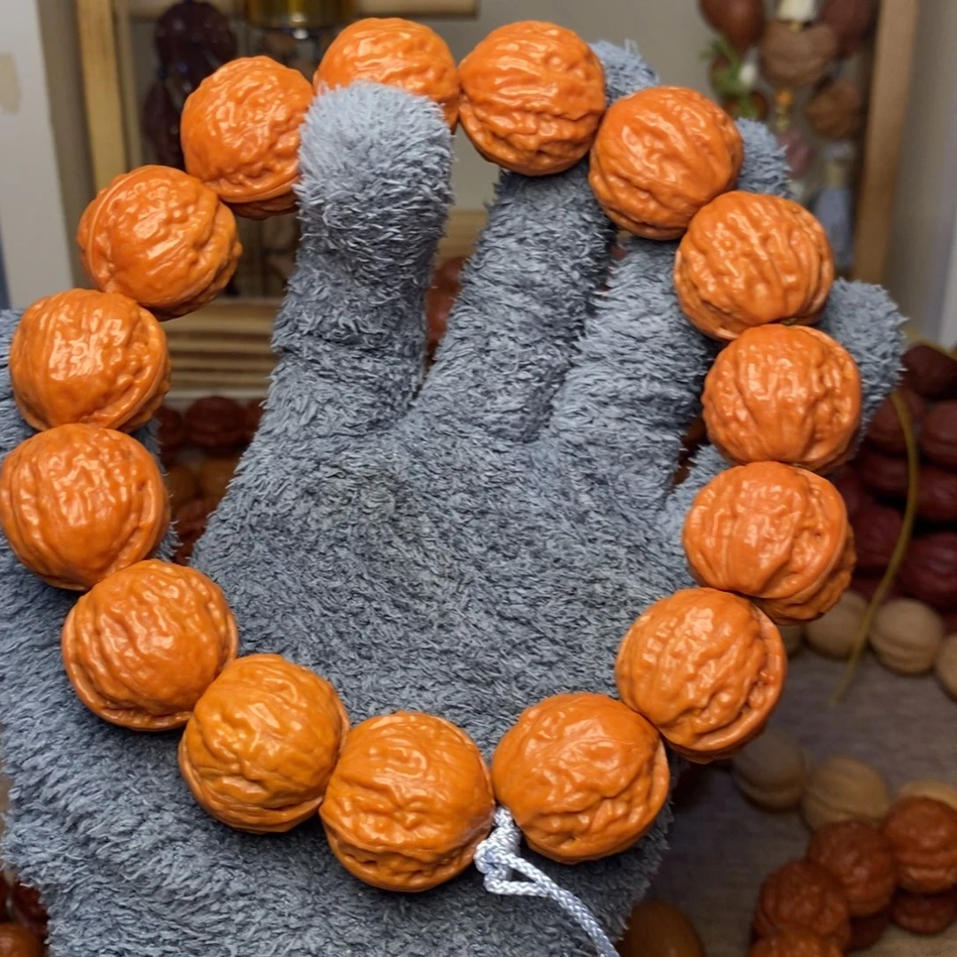 铁***蛋吊坠文玩核桃荔枝纹方墩手持