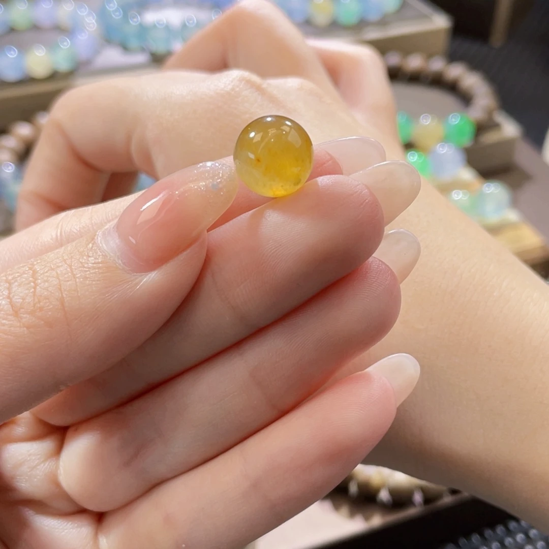 翡翠未镶嵌手链卡11.3满冰黄