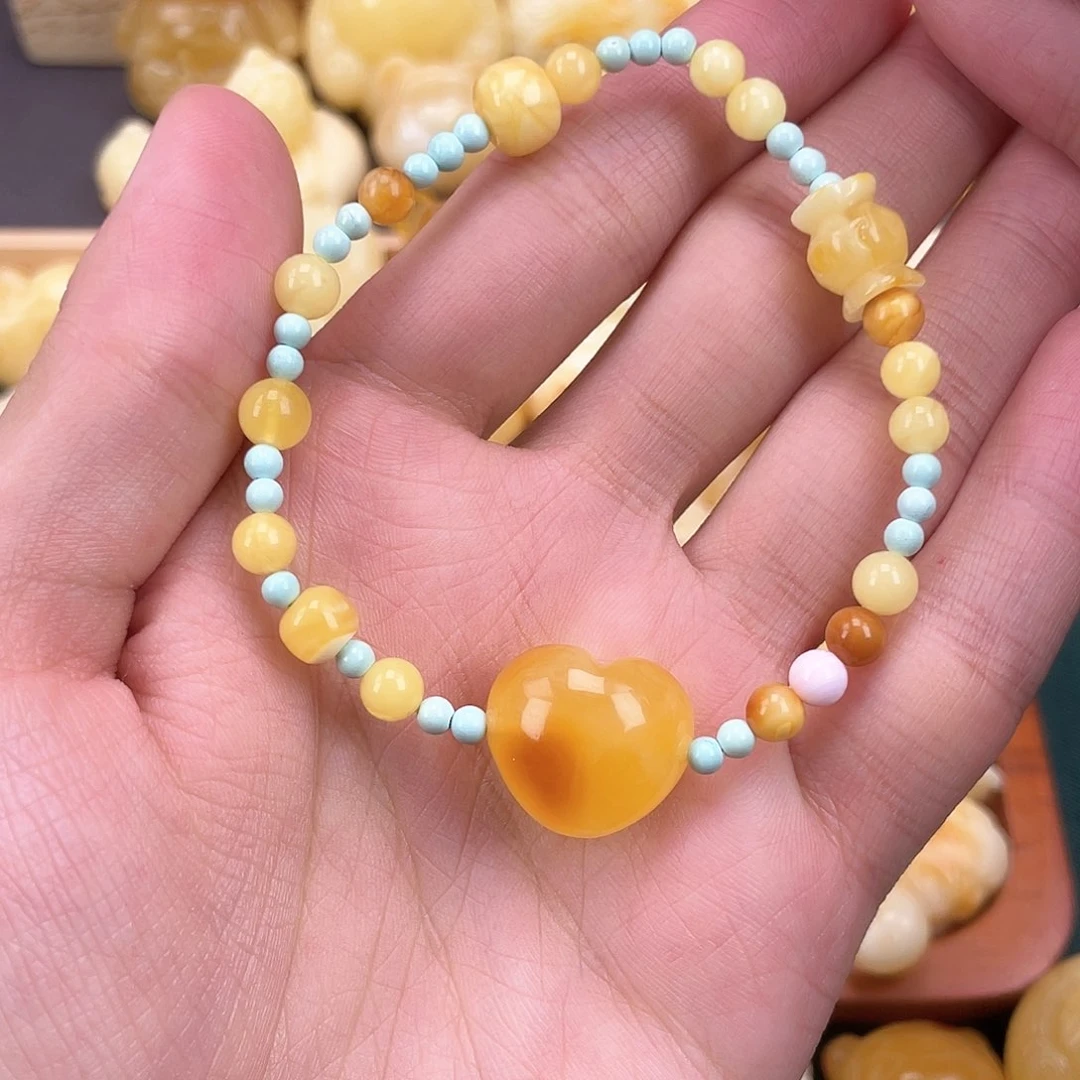 琥珀裸石未镶嵌蜜蜡