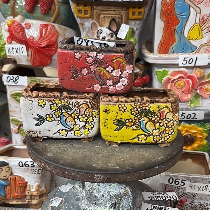 粗陶材质多肉花盆