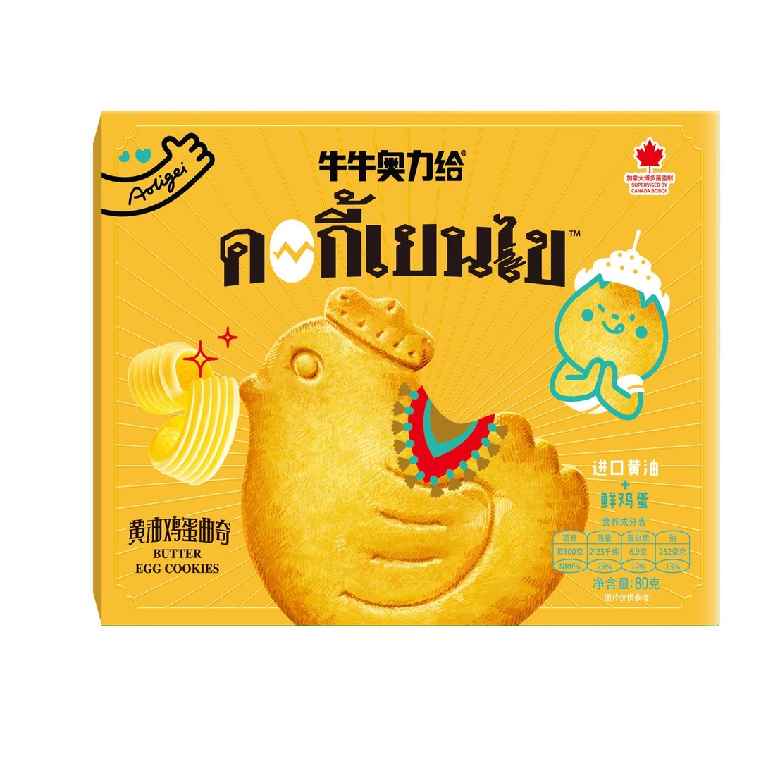 可爱小鸡形状饼干酥脆可口适合早餐休闲零食